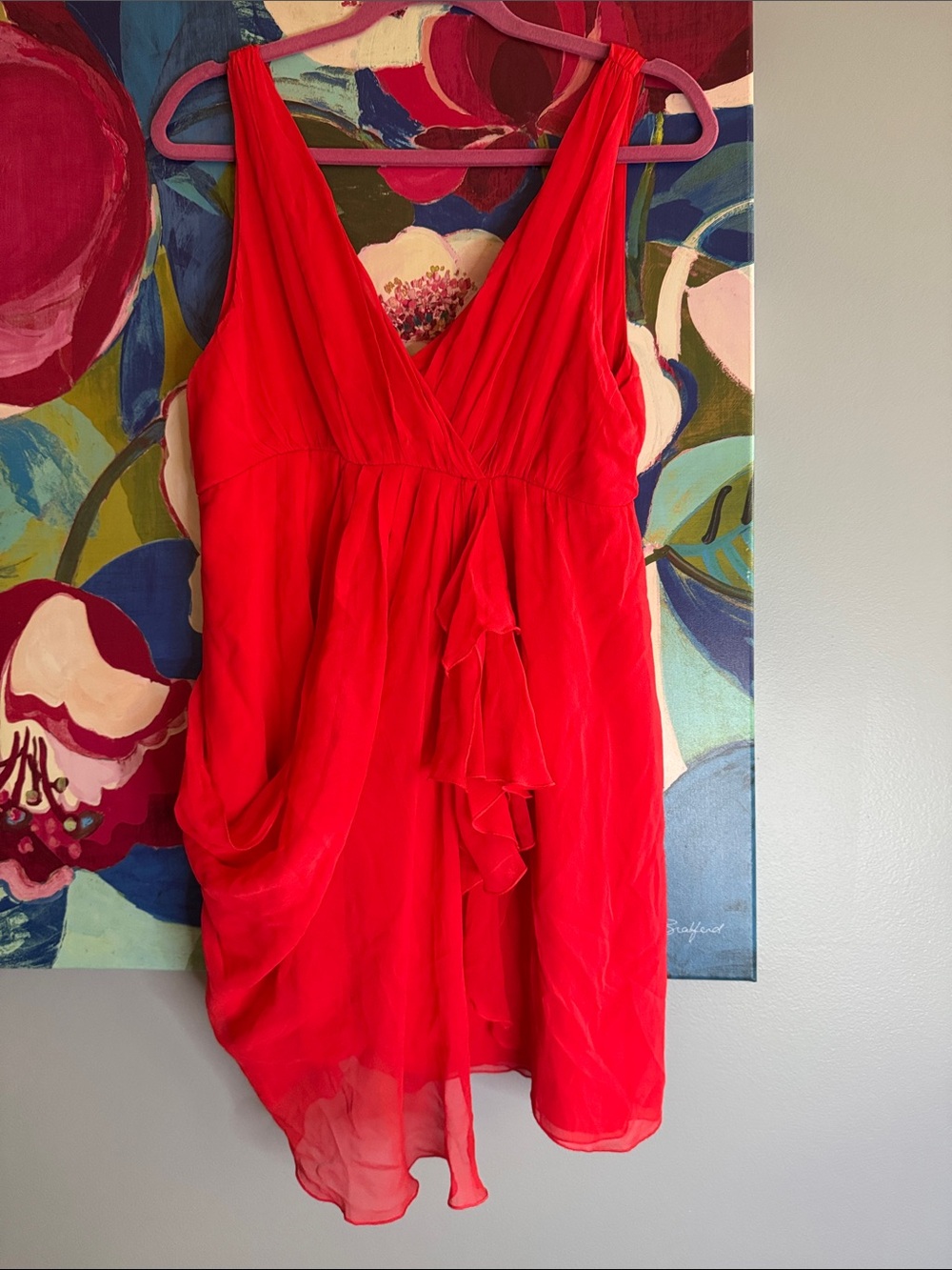 Alice + Olivia Draped Silk Dress